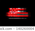 Independence Day. Abstract element with the American flag in grunge style on a black background 140260004