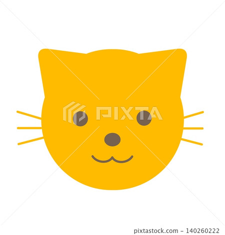 Simple cat face icon material Simple cat face icon material 140260222