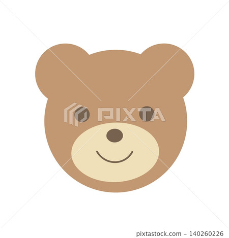 Simple bear face icon material 140260226