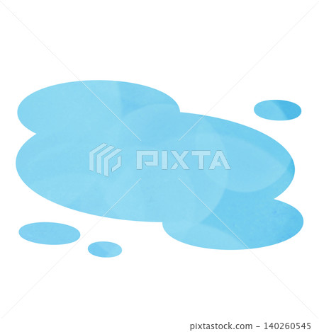 Watercolor-style illustration of a puddle Watercolor-style illustration of a puddle 140260545