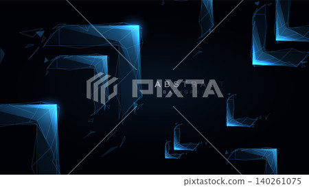 Abstract low polygon arrows in hi-tech technology target concept background Abstract low polygon arrows in hi-tech technology target concept background 140261075