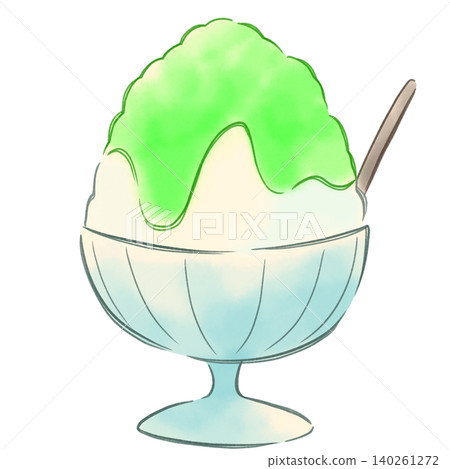Shaved ice illustration (melon) 140261272
