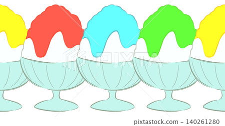 Patterns of shaved ice in a row Patterns of shaved ice in a row 140261280