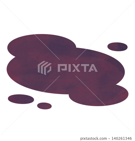 Illustration of a pool of blood and blood droplets 140261346