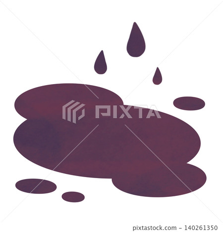 Illustration of a pool of blood and blood droplets 140261350
