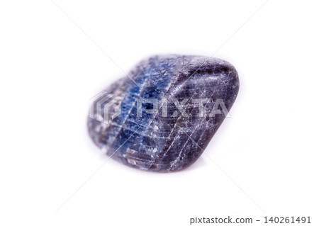 Macro mineral stone sapphire on white background Macro mineral stone sapphire on white background 140261491