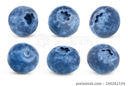 Ripe organic blueberries isolated collection. Set of whole fresh blueberry berries with clipping path. Ripe organic blueberries isolated collection. Set of whole fresh blueberry berries with clipping path. 140261534
