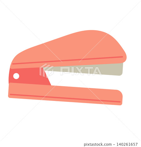 A pink stapler office stationery desk accessory tool for paper document binding A pink stapler office stationery desk accessory tool for paper document binding 140261657