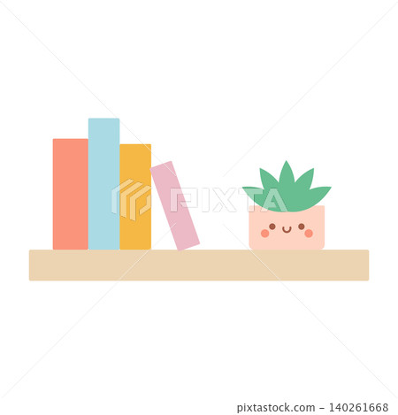 Decorative book shelf plant rack organizer interior element Decorative book shelf plant rack organizer interior element 140261668