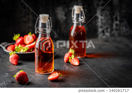 Summer drink with strawberry Summer drink with strawberry 140261717