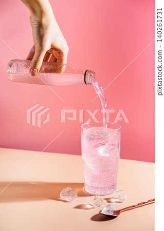 Summer refreshment pink drink Summer refreshment pink drink 140261731