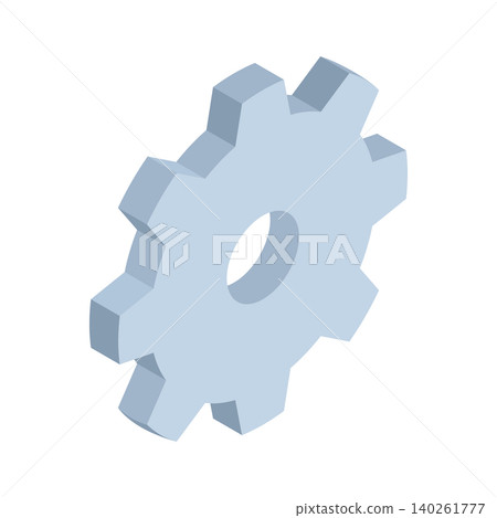 Isometric icon illustration: Gear (top view) 140261777