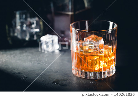 Glass of scotch whiskey Glass of scotch whiskey 140261826