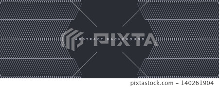 Dark abstract background with mirrored diagonal line patterns, clean geometric symmetry, and a central empty space for text. Minimal modern banner Dark abstract background with mirrored diagonal line patterns, clean geometric symmetry, and a central empty space for text. Minimal modern banner 140261904