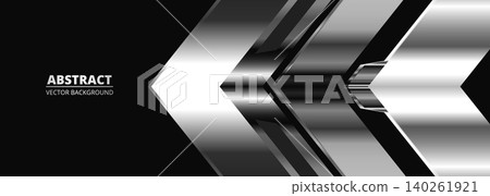 Silver and metallic gradient arrows on black abstract background Silver and metallic gradient arrows on black abstract background 140261921