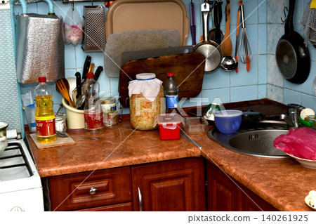 Everyday kitchen environment in the house Everyday kitchen environment in the house 140261925