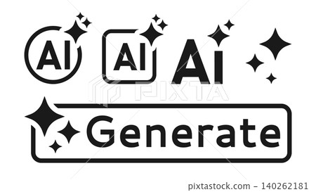 AI sparkle icon set artificial intelligence star symbol magic glitter effects starburst signs design AI sparkle icon set artificial intelligence star symbol magic glitter effects starburst signs design 140262181