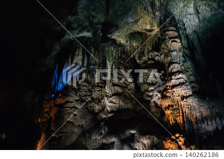 the Prometheus Cave in Georgia near Kutaisi with stunning formations and colors 140262186