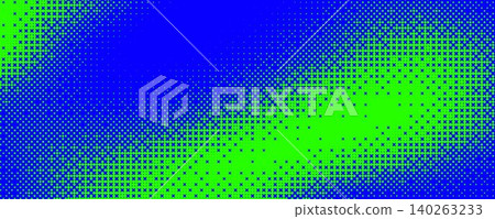 Neon green blue bitmap pixel texture. Dotted dither gradient pattern background. 8 bit halftone faded pop art gradation wallpaper. Vector vanishing raster video arcade game backdrop for banner, poster Neon green blue bitmap pixel texture. Dotted dither gradient pattern background. 8 bit halftone faded pop art gradation wallpaper. Vector vanishing raster video arcade game backdrop for banner, poster 140263233