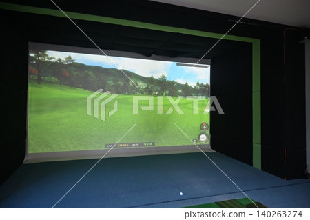 Indoor Golf Simulator Hitting Mat and Control Panel Indoor Golf Simulator Hitting Mat and Control Panel 140263274