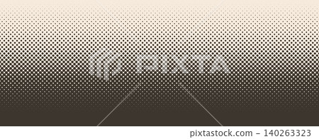 Retro beige halftone gradient background. Aged fading repeating polka dot texture. Repeated dotted gradation pattern. Vanishing comic pop art overlay backdrop. Vector cartoon raster effect wallpaper Retro beige halftone gradient background. Aged fading repeating polka dot texture. Repeated dotted gradation pattern. Vanishing comic pop art overlay backdrop. Vector cartoon raster effect wallpaper 140263323