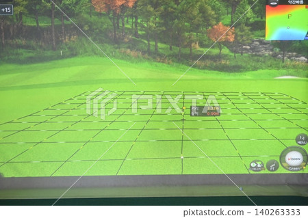 Indoor Golf Simulator Hitting Mat and Control Panel Indoor Golf Simulator Hitting Mat and Control Panel 140263333