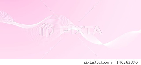 Pink wavy line pattern background. Abstract halftone undulate flowing particle lines. Rose wave curved dashed design element for poster, banner, presentation, booklet, brochure. Vector wallpaper Pink wavy line pattern background. Abstract halftone undulate flowing particle lines. Rose wave curved dashed design element for poster, banner, presentation, booklet, brochure. Vector wallpaper 140263370
