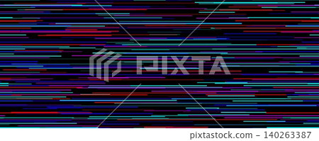 Random line noise seamless pattern. Blue red purple neon TV interference screen repeated texture. Horizontal irregular lines backdrop. Glitch or failure video effect wallpaper. Vector VHS background Random line noise seamless pattern. Blue red purple neon TV interference screen repeated texture. Horizontal irregular lines backdrop. Glitch or failure video effect wallpaper. Vector VHS background 140263387