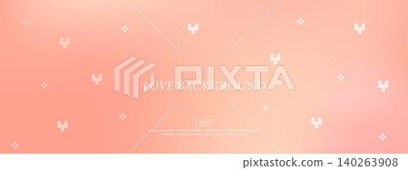 Peach pink gradient. Love background with pixel hearts. Sunset color blend in apricot and soft orange with fluid texture for flyers or book covers. Aesthetic Vector illustration Peach pink gradient. Love background with pixel hearts. Sunset color blend in apricot and soft orange with fluid texture for flyers or book covers. Aesthetic Vector illustration 140263908
