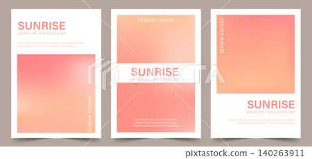 Peach pink gradient. Set of Pale beige blank backgrounds. Neutral blurred template. Simple Vector illustration Peach pink gradient. Set of Pale beige blank backgrounds. Neutral blurred template. Simple Vector illustration 140263911