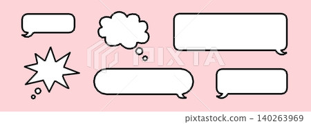 Pixel dialogue box. Old computer screen with cute pink speech bubble for text. Digital dialog box for message. Vector set Pixel dialogue box. Old computer screen with cute pink speech bubble for text. Digital dialog box for message. Vector set 140263969