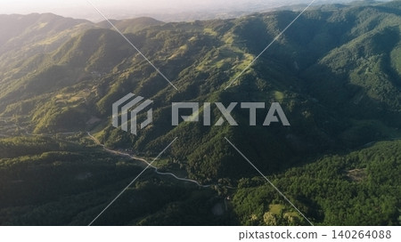 Aerial View Of Ljubovija Mountain Landscape Aerial View Of Ljubovija Mountain Landscape 140264088