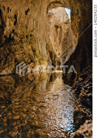 Natural Stone Bridge over River Canyon in Serbia Natural Stone Bridge over River Canyon in Serbia 140264235