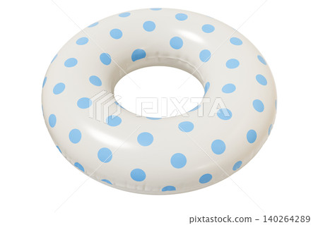 Inflatable Swim Ring, Summer Pool Float. Isolated on White Background 140264289