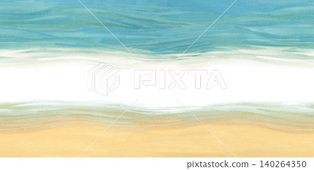Coastal Branding Banner Template. Seamless border Coastal Branding Banner Template. Seamless border 140264350