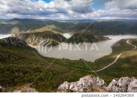 Panorama of Danube River from Mali Strbac Viewpoint Panorama of Danube River from Mali Strbac Viewpoint 140264369