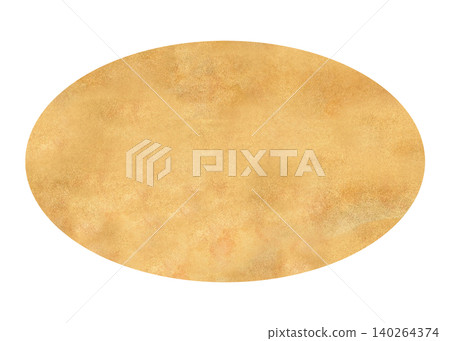 Warm golden watercolor sand texture in elegant oval shape. Hand painted beige template perfect for logos, labels, packaging, branding, invitations and coastal themed design projects Warm golden watercolor sand texture in elegant oval shape. Hand painted beige template perfect for logos, labels, packaging, branding, invitations and coastal themed design projects 140264374