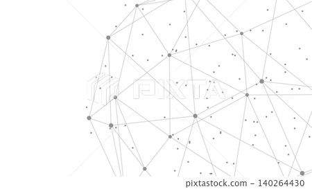 Black and white plexus background with connected circles and straight lines, minimal geometric network illustration for modern technology and innovation themes. Black and white plexus background with connected circles and straight lines, minimal geometric network illustration for modern technology and innovation themes. 140264430
