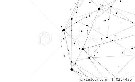 Technology abstract background. Dots connected by lines. Minimalist mesh backdrop. Abstract polygonal shape. Technology abstract background. Dots connected by lines. Minimalist mesh backdrop. Abstract polygonal shape. 140264450