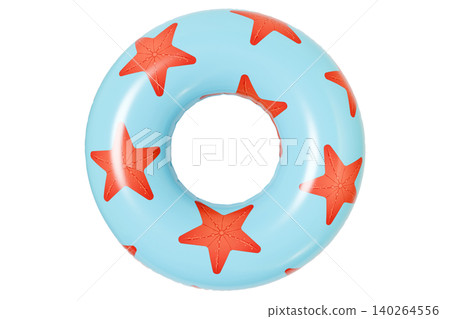 Inflatable Swim Ring, Summer Pool Float. Isolated on White Background Inflatable Swim Ring, Summer Pool Float. Isolated on White Background 140264556
