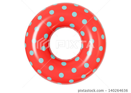 Inflatable Swim Ring, Summer Pool Float. Isolated on White Background Inflatable Swim Ring, Summer Pool Float. Isolated on White Background 140264636
