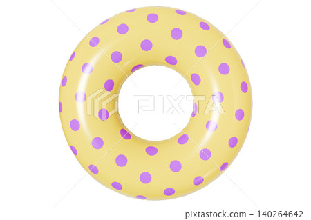 Inflatable Swim Ring, Summer Pool Float. Isolated on White Background 140264642