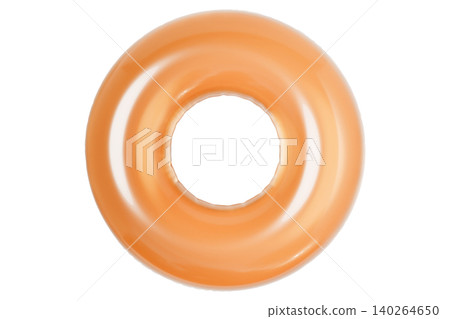 Translucent Inflatable Swim Ring. Summer Pool Float Isolated on White Background Translucent Inflatable Swim Ring. Summer Pool Float Isolated on White Background 140264650
