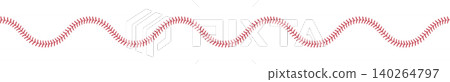 Softball lace. Baseball ball stripes. Wavy softball stitches. Vector illustration Softball lace. Baseball ball stripes. Wavy softball stitches. Vector illustration 140264797
