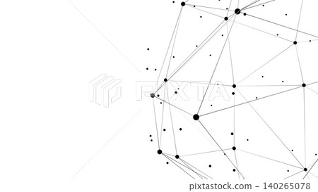 Technology abstract background. Dots connected by lines. Minimalist mesh backdrop. Abstract polygonal shape. 140265078