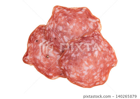 salami milano isolated on white 140265879
