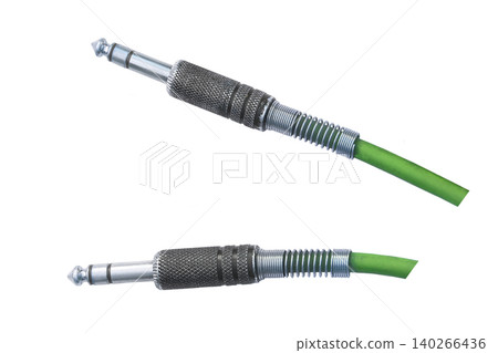 Connection audio.Cables and jacks.Electric guitar,sound equipment 140266436