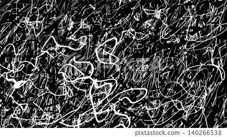 Grunge black and white background. Fully digital hand drawn with a brushstrokes hatching or line art Grunge black and white background. Fully digital hand drawn with a brushstrokes hatching or line art 140266538