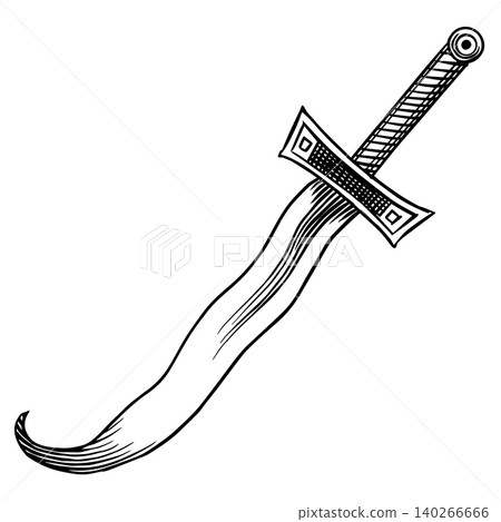Knife sword or dagger Wizardry and witchcraft elements for magic rituals and spiritualism and Knife sword or dagger Wizardry and witchcraft elements for magic rituals and spiritualism and 140266666