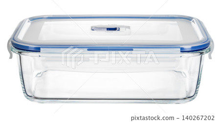 Close up of glass food containers isolated on white background 140267202